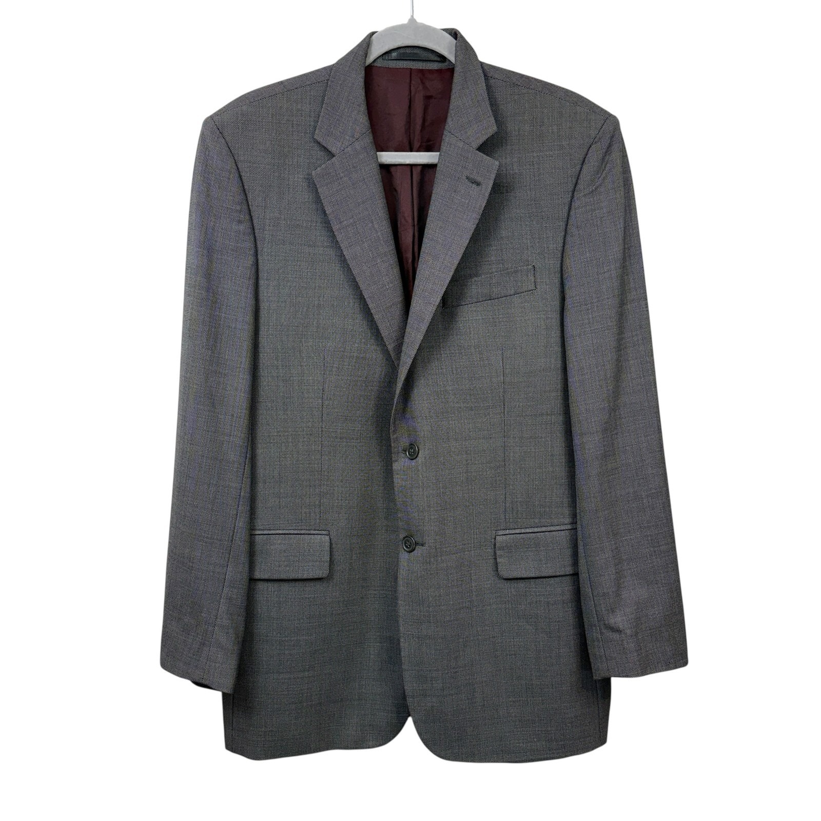 Chester By Chester Barrie Men's Gray 100% Wool Super 140s Merino Suit Jacket 40r